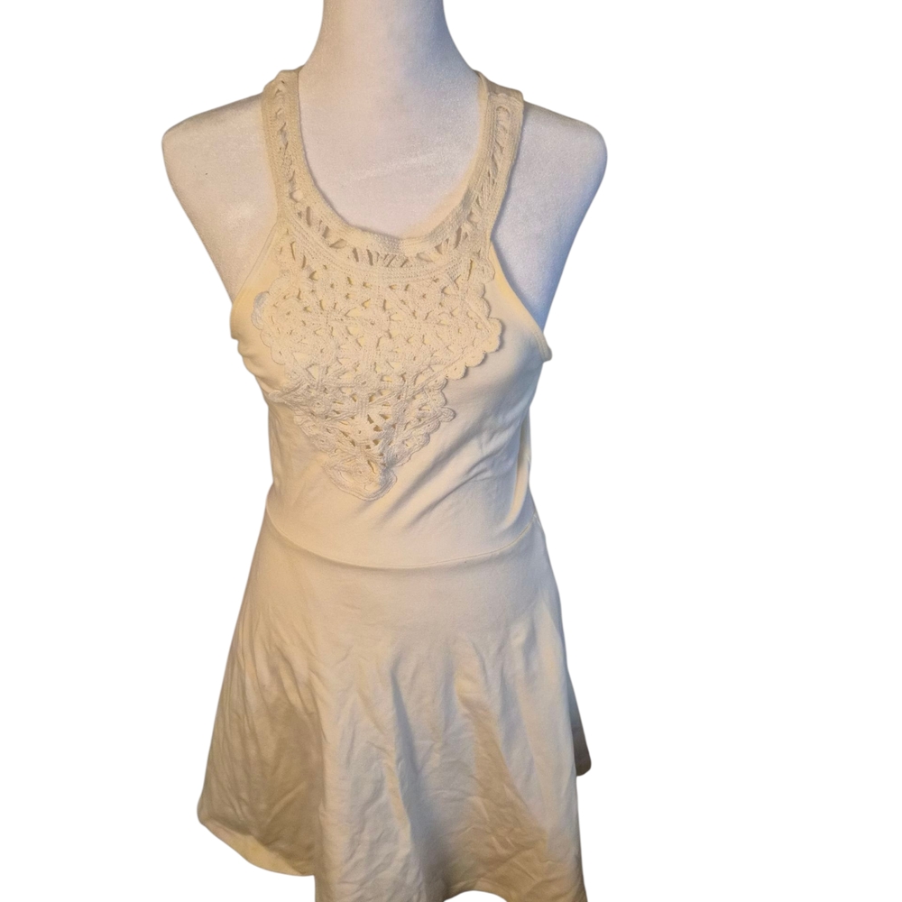 Express Cream Embrioderd Detail Dress.